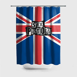 Шторка для душа Sex Pistols - панк рок, цвет: 3D-принт