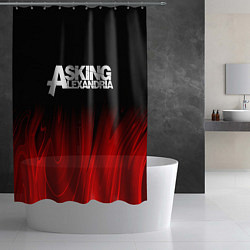 Шторка для душа Asking Alexandria red plasma, цвет: 3D-принт — фото 2