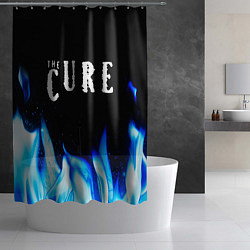 Шторка для душа The Cure blue fire, цвет: 3D-принт — фото 2