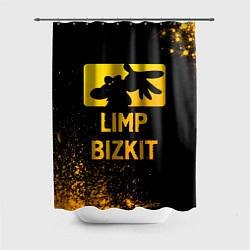 Шторка для душа Limp Bizkit - gold gradient, цвет: 3D-принт