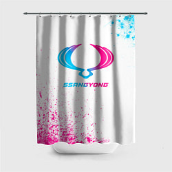 Шторка для душа SsangYong neon gradient style, цвет: 3D-принт
