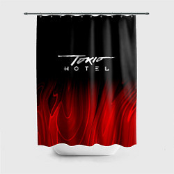 Шторка для душа Tokio Hotel red plasma, цвет: 3D-принт