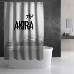 Шторка для душа Akira glitch на светлом фоне: символ сверху, цвет: 3D-принт — фото 2