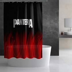 Шторка для душа Pantera red plasma, цвет: 3D-принт — фото 2