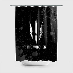 Шторка для душа The Witcher glitch на темном фоне, цвет: 3D-принт