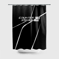 Шторка для душа Counter strike 2 - white line, цвет: 3D-принт