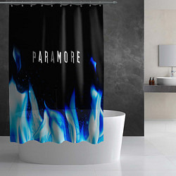 Шторка для душа Paramore blue fire, цвет: 3D-принт — фото 2