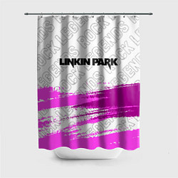 Шторка для душа Linkin Park rock legends: символ сверху, цвет: 3D-принт