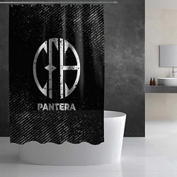 Шторка для душа Pantera с потертостями на темном фоне, цвет: 3D-принт — фото 2