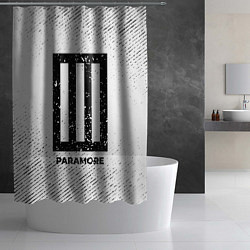 Шторка для душа Paramore с потертостями на светлом фоне, цвет: 3D-принт — фото 2
