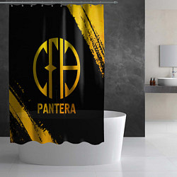 Шторка для душа Pantera - gold gradient, цвет: 3D-принт — фото 2