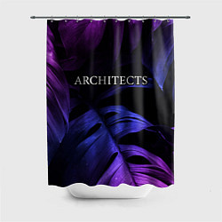 Шторка для душа Architects neon monstera, цвет: 3D-принт