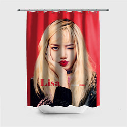 Шторка для душа Blackpink Lisa bright makeup, цвет: 3D-принт