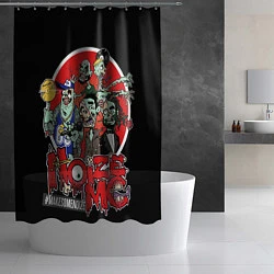 Шторка для душа Zombie - Noize MC, цвет: 3D-принт — фото 2