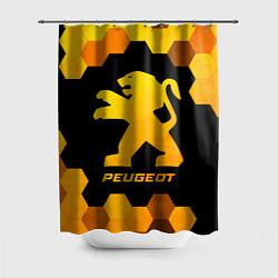 Шторка для душа Peugeot - gold gradient, цвет: 3D-принт