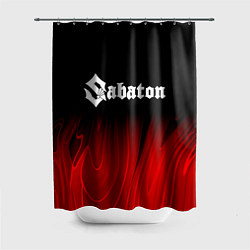 Шторка для душа Sabaton red plasma, цвет: 3D-принт