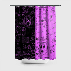 Шторка для душа Dead inside purple black, цвет: 3D-принт