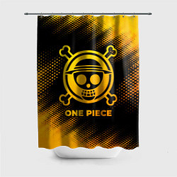 Шторка для душа One Piece - gold gradient, цвет: 3D-принт