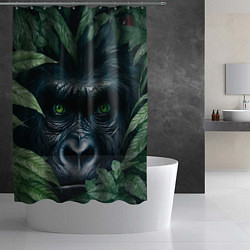 Шторка для душа Крупная морда гориллы, цвет: 3D-принт — фото 2