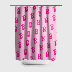 Шторка для душа Барби паттерн буква B, цвет: 3D-принт