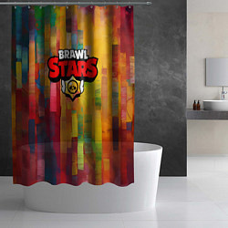 Шторка для душа Brawl Stars Logo Color, цвет: 3D-принт — фото 2