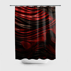Шторка для душа Кожаная красная и черная текстура, цвет: 3D-принт