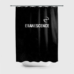Шторка для душа Evanescence glitch на темном фоне: символ сверху, цвет: 3D-принт