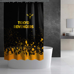 Шторка для душа Tokyo Revengers - gold gradient: символ сверху, цвет: 3D-принт — фото 2