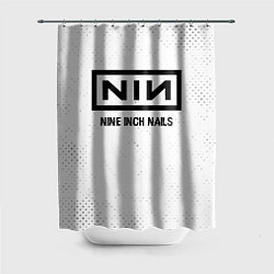 Шторка для ванной Nine Inch Nails glitch на светлом фоне