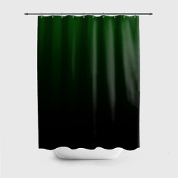 Шторка для душа Градиент чёрно-зеленый, цвет: 3D-принт