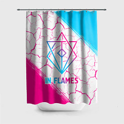 Шторка для душа In Flames neon gradient style, цвет: 3D-принт