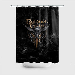 Шторка для душа Baldurs Gate 3 dark logo, цвет: 3D-принт