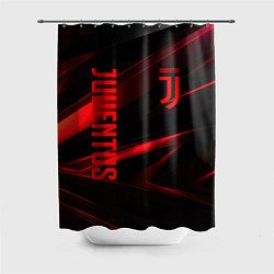 Шторка для душа Juventus black red logo, цвет: 3D-принт