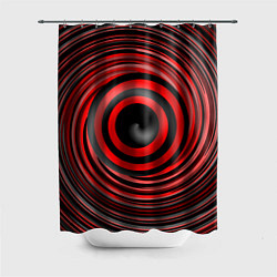 Шторка для душа Красно-черный вихрь, цвет: 3D-принт