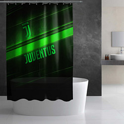 Шторка для душа Juventus green line, цвет: 3D-принт — фото 2