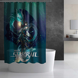 Шторка для душа Дань Хэн Пожиратель Луны, цвет: 3D-принт — фото 2
