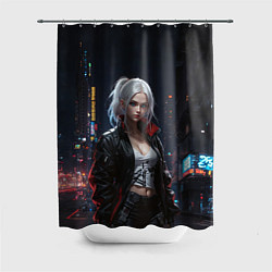 Шторка для душа Воинствующая девчонка, цвет: 3D-принт