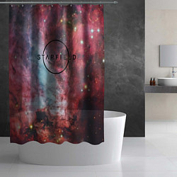 Шторка для душа Starfield лого космос, цвет: 3D-принт — фото 2
