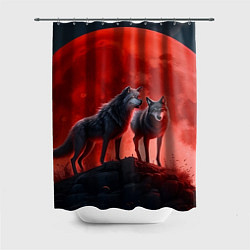 Шторка для душа Кровавая луна, цвет: 3D-принт