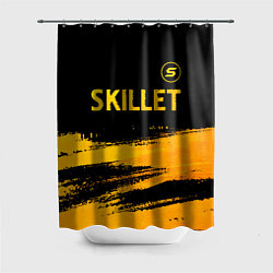 Шторка для душа Skillet - gold gradient: символ сверху, цвет: 3D-принт