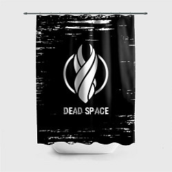Шторка для душа Dead Space glitch на темном фоне, цвет: 3D-принт