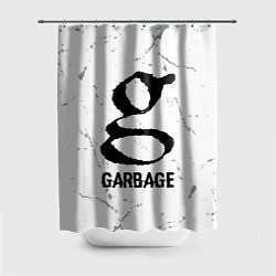 Шторка для душа Garbage glitch на светлом фоне, цвет: 3D-принт