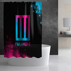 Шторка для душа Paramore - neon gradient, цвет: 3D-принт — фото 2