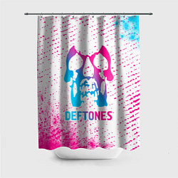 Шторка для душа Deftones neon gradient style, цвет: 3D-принт