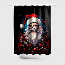 Шторка для душа Страшный Санта Клаус, цвет: 3D-принт