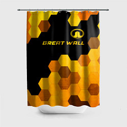 Шторка для душа Great Wall - gold gradient посередине, цвет: 3D-принт