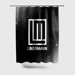 Шторка для душа Lindemann glitch на темном фоне, цвет: 3D-принт