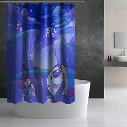 Шторка для душа The Amazing Digital Circus night, цвет: 3D-принт — фото 2