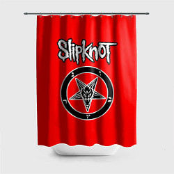 Шторка для душа Slipknot пентаграмма, цвет: 3D-принт