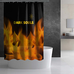 Шторка для душа Dark Souls - gold gradient посередине, цвет: 3D-принт — фото 2